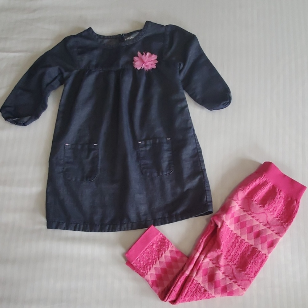3T Denim Tunic w/ Pink Jeggings